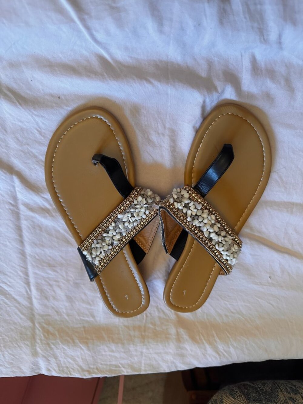 Boutique embellished sandals size 7